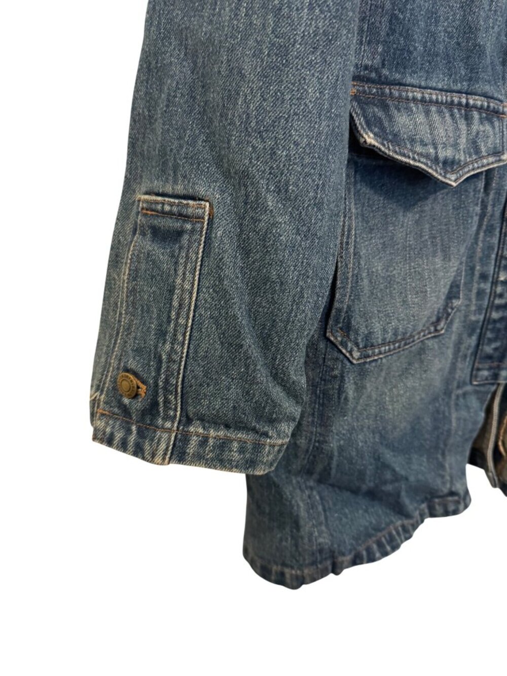 vintage Lauren Jeans Co. Ralph Lauren Womens Denim Utility Jacket L - Picture 5 of 7